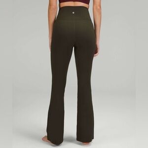 Lululemon Groove Nulu SHR Super High-Rise Flare Pant Dark Olive Army Green sz 14